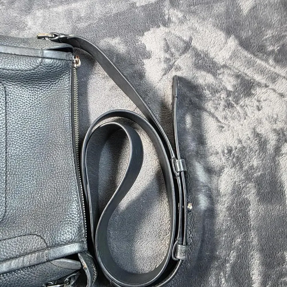 Michael Kors Carine Crossbody Pebbled Black Leather